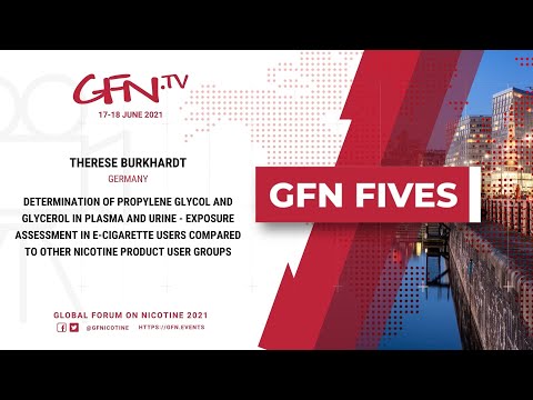 Determination of Propylene Glycol and Glycerol in Plasma and Urine - Exposure Assessment in E-­cigarette Users Compared to Other Nicotine Product User Groups