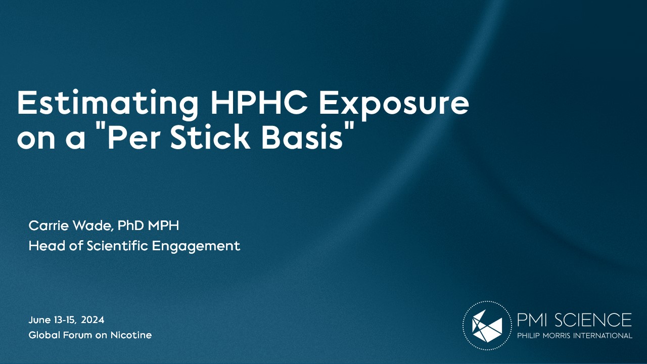 Estimating HPHC Exposureon a “Per Stick Basis”